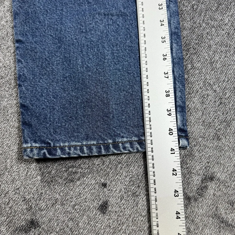 L.L. Bean Men's Classic Fit Flannel Lined Jeans 40x29 Blue‎ Cotton Denim - Picture 14 of 16